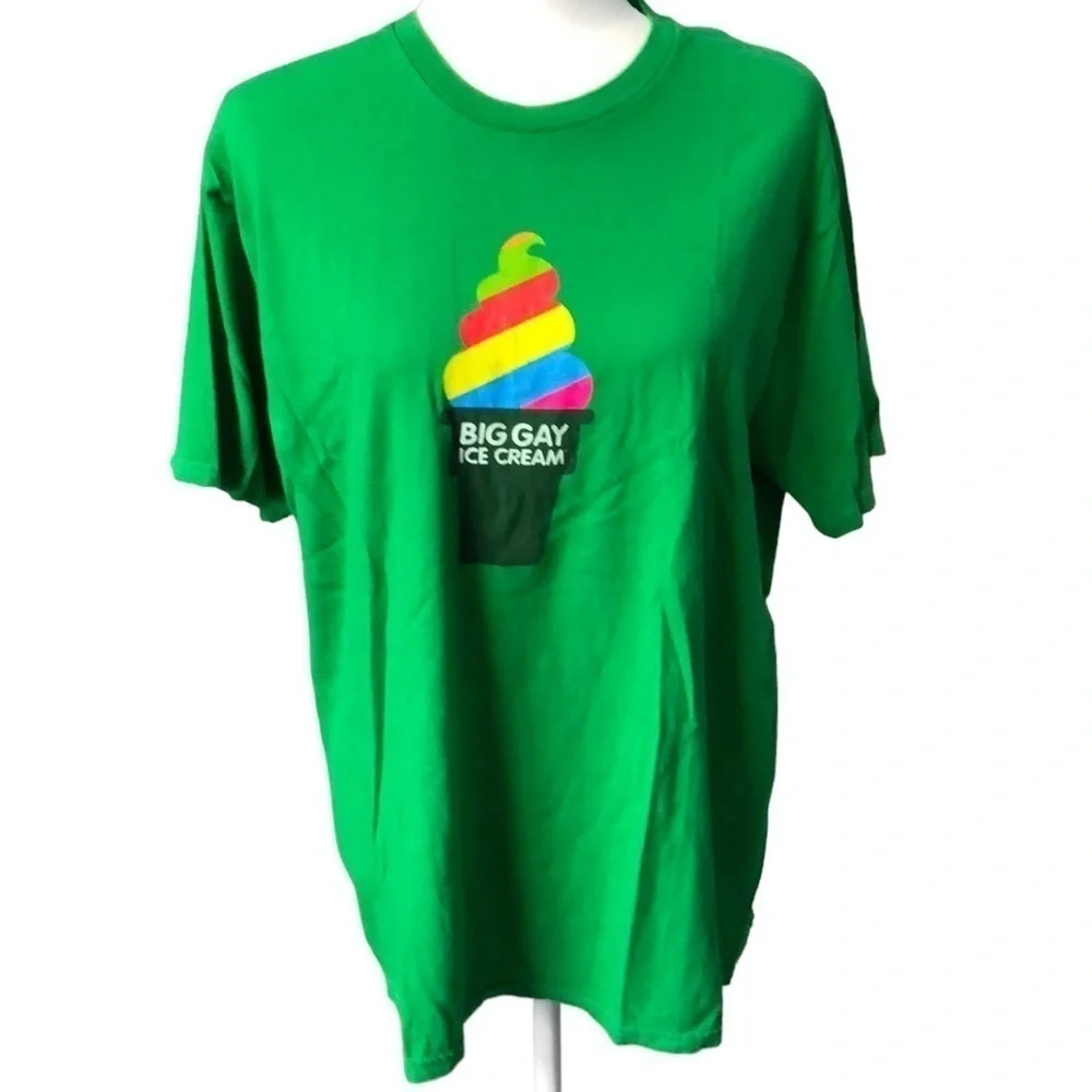 Big Gay Ice Cream Logo Short Sleeve Tee Shirt Size Large - Picture 1 of 11